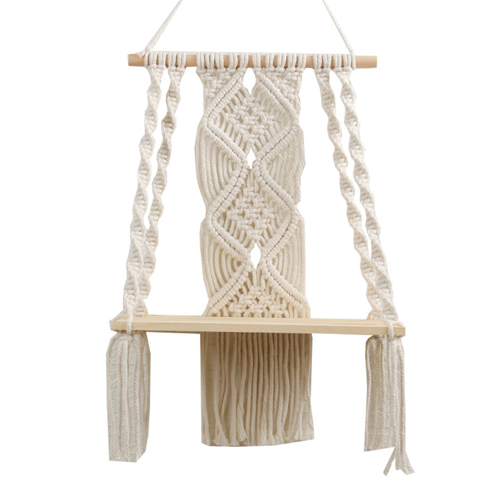étagère murale en macramé Boho