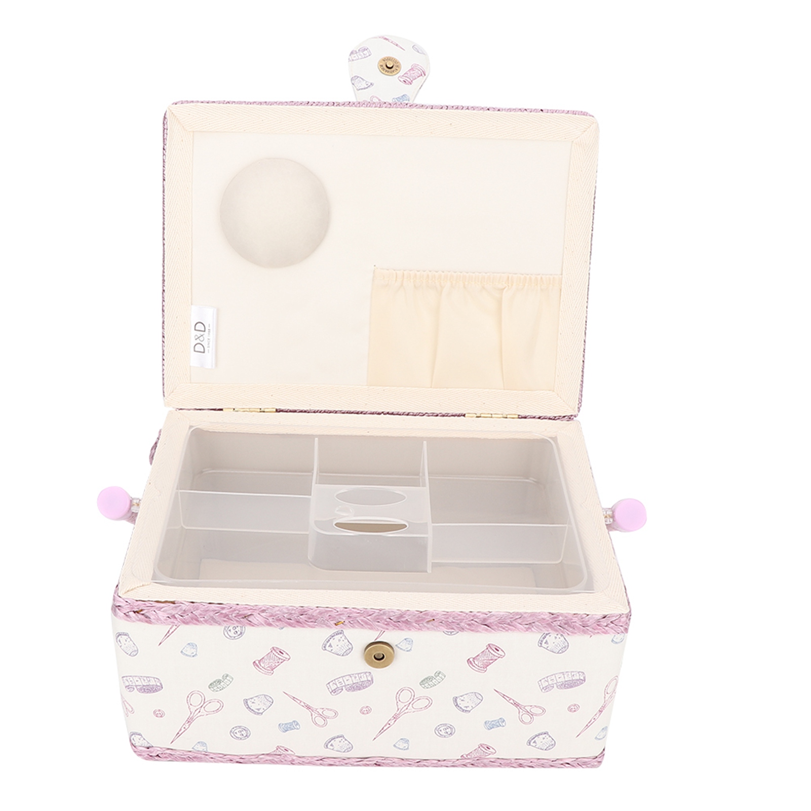 Description Picture 5 of itemVintage Sewing Basket Household Fabric Craft Thread Needle Storage Box Organizer Sewing Storage Box