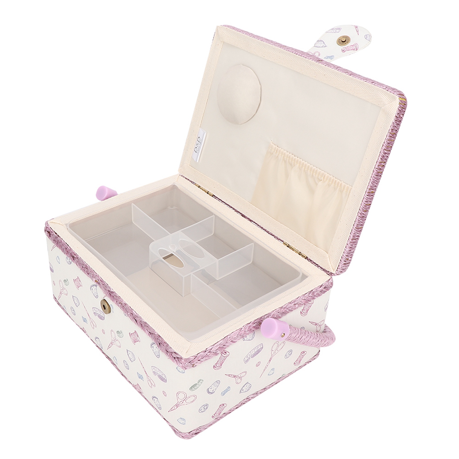 Description Picture 6 of itemVintage Sewing Basket Household Fabric Craft Thread Needle Storage Box Organizer Sewing Storage Box