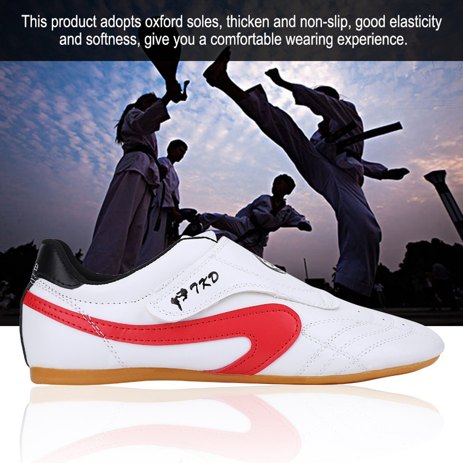 Description Picture 3 of itemTaekwondo Shoes Breathable Kung Fu Shoes Taichi Karate Martial Arts Wrestling Sneaker Adult Children Soft Sole Sport Shoes