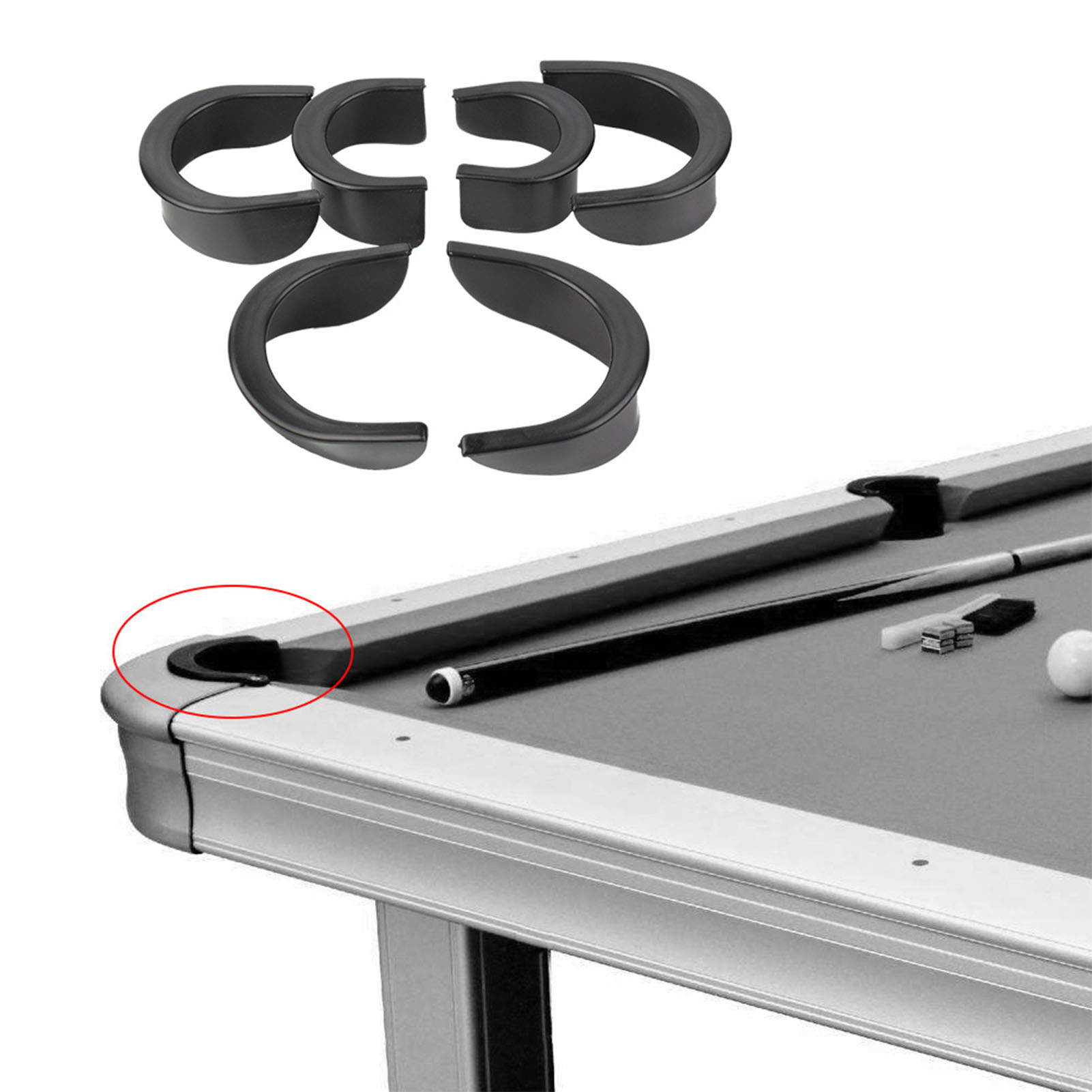 Description Picture 4 of item6 Pcs Billiard Pool Table Hole Pocket Rubber Liners Set Pool Table Pocket Liners Billiard Pocket Hole Liners Snooker Accessories