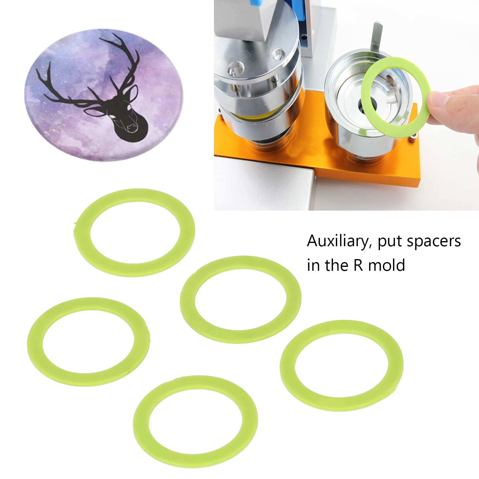 Description Picture 2 of itemBadge Machine Gasket Badge Machine Mould Gasket Replacement for Badge Machines Badge Maker Gasket Badge Machine Accessories