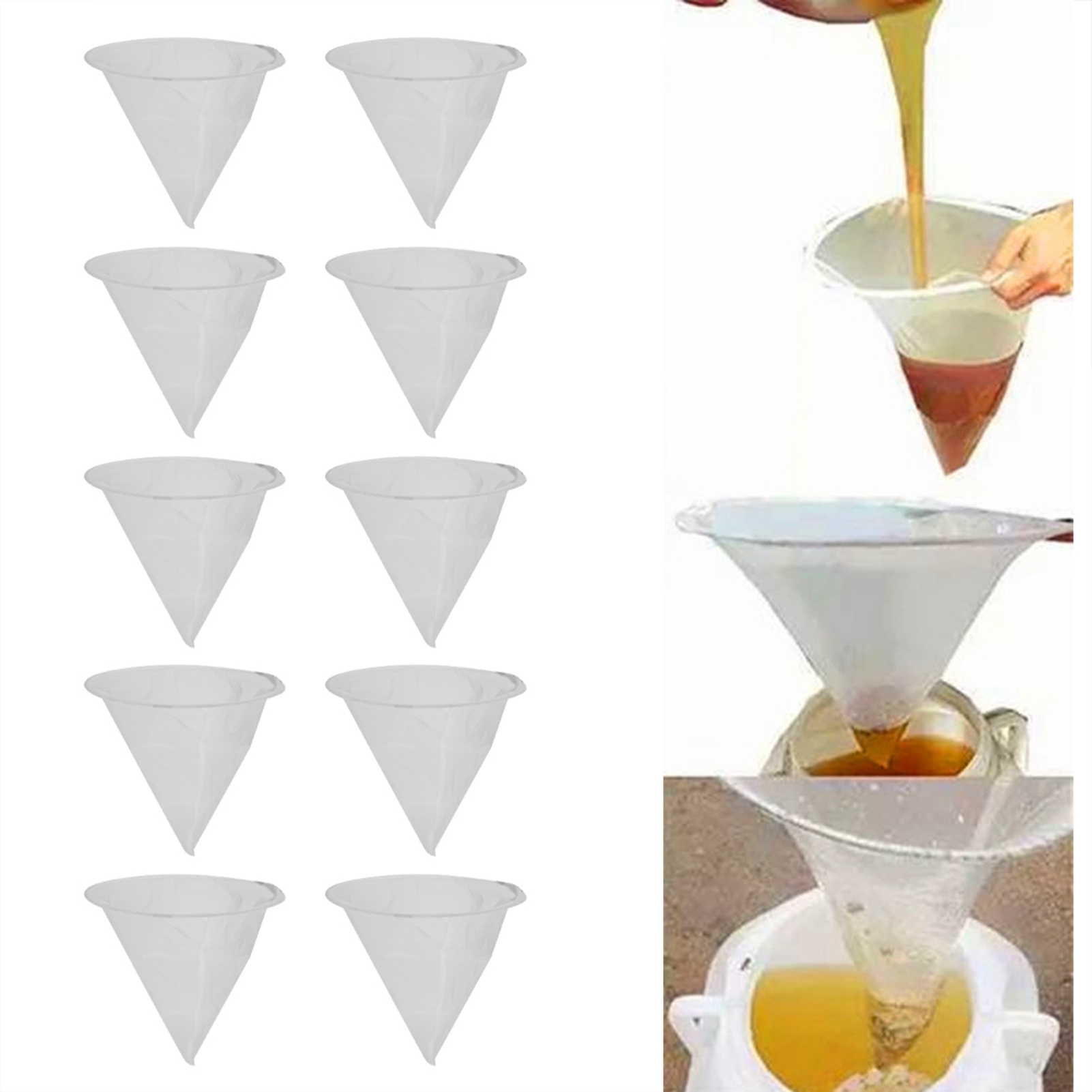 Description Picture 2 of item10pcs Honey Strainers Beekeeping Honey Bee Filter Mesh Bag Filters Extract Tools Beekeeping Tool Beekeeping Filter Mesh