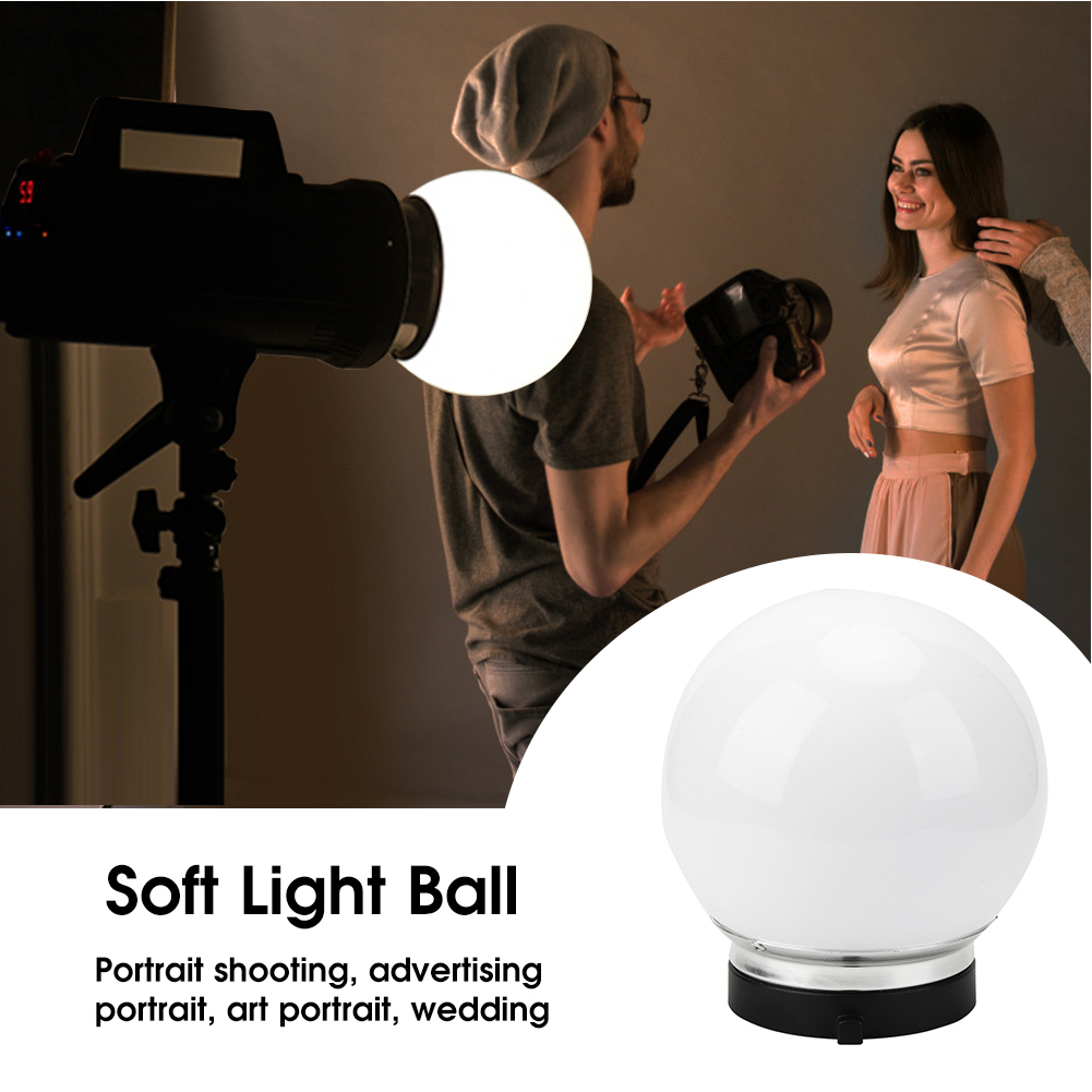 Description Picture 2 of item15cm Soft Light Diffuser Ball General Flash Lampshade for Bowens Mount Light Flash Diffuser Photograpic Studio Accessories