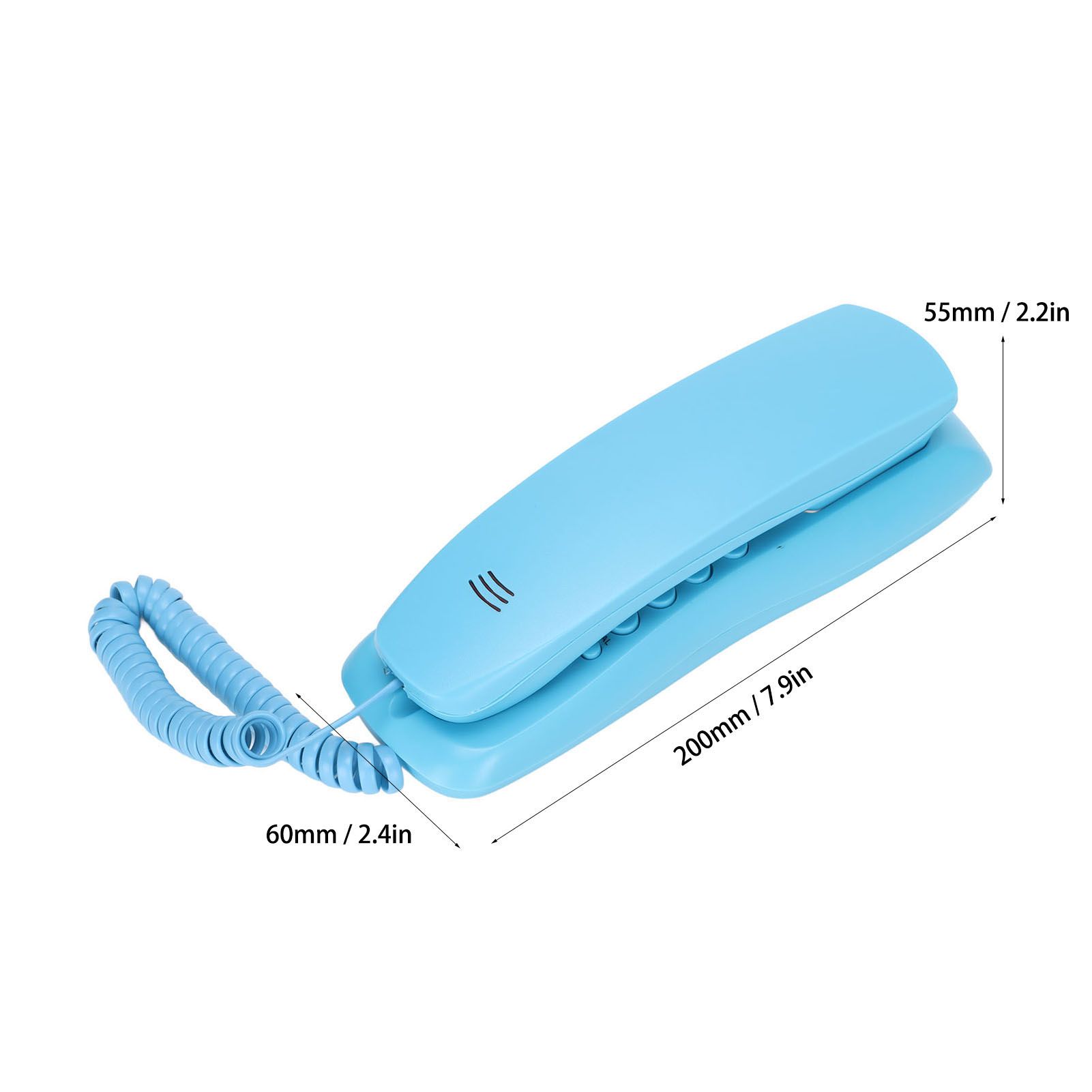 Description Picture 4 of itemLandline Phone Wall Mountable Telephone Desktop Fixed Wired Phones with Mute Pause  Function for Office Home Hotel