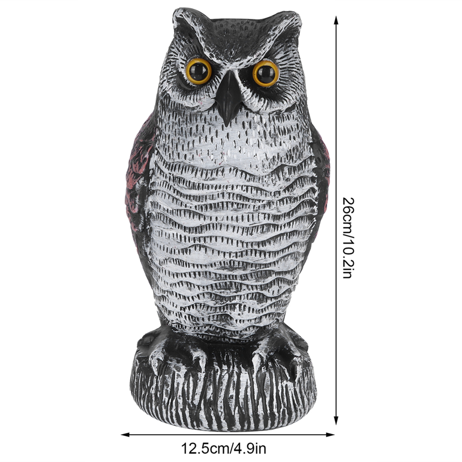 Description Picture 5 of itemSimulation Owl Statue Outdoor Garden Decoration ABS Plastic Bird Repeller Hunting Decoy Yard Decorative Statues Sculptures
