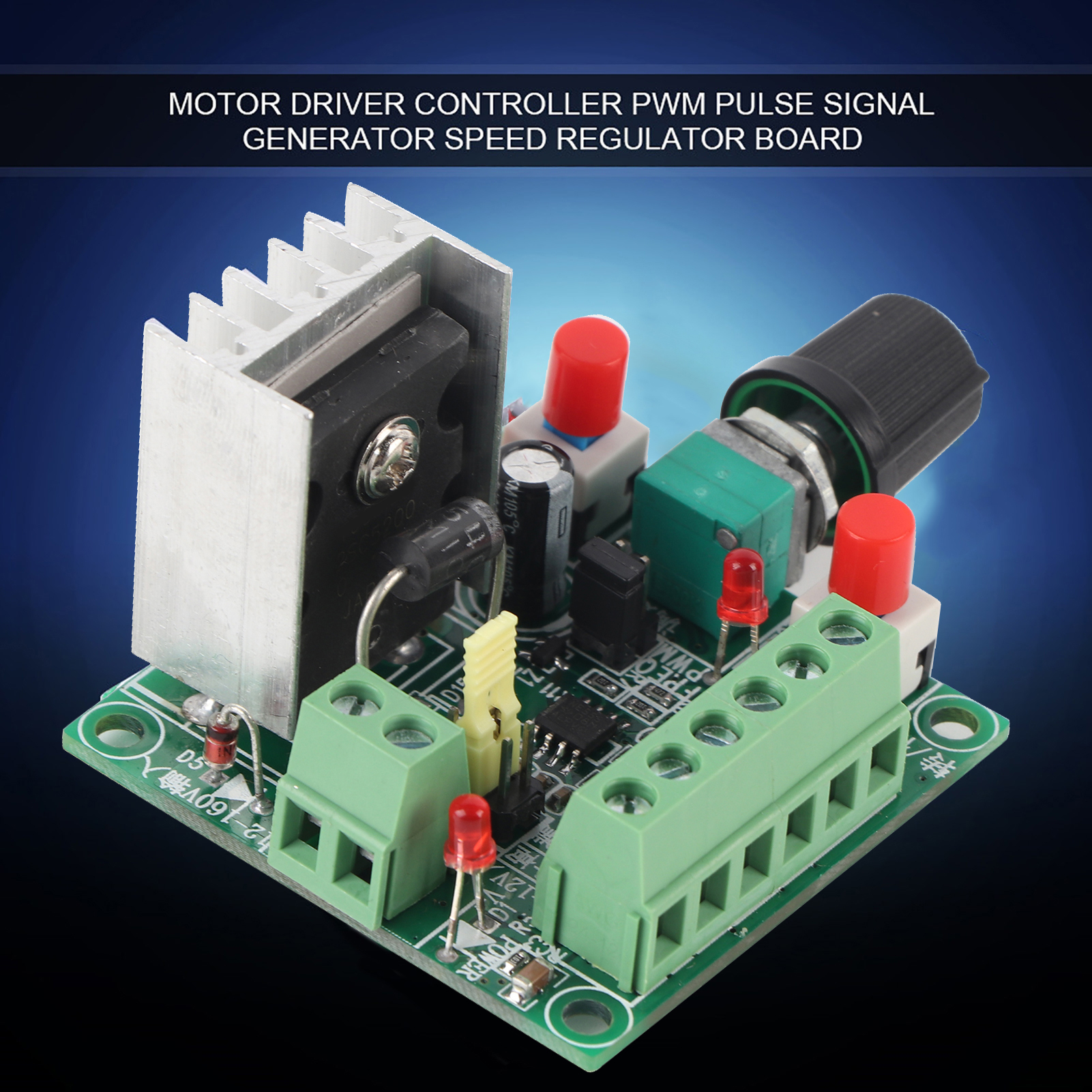 Description Picture 4 of itemDC 15-160V 5-12V Stepper Motor Drive Controller PWM Pulse Generator Board Adjustable Frequency Speed Regulator Module