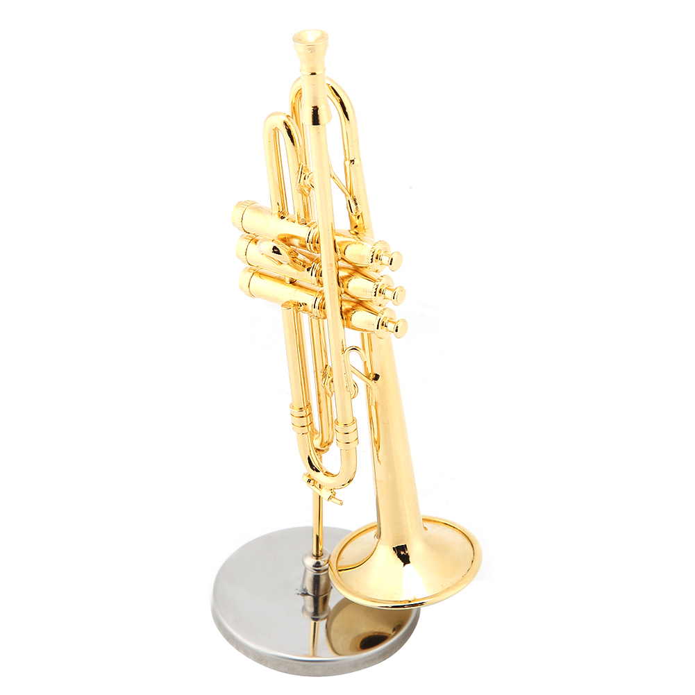 Mini Trompette 9cm, Modèle Instrument De Musique Miniature, Affichage De  Décor De Bureau, Amoureux De La Musique Réaliste, Cadeau D'anniversaire -  Trompette - AliExpress