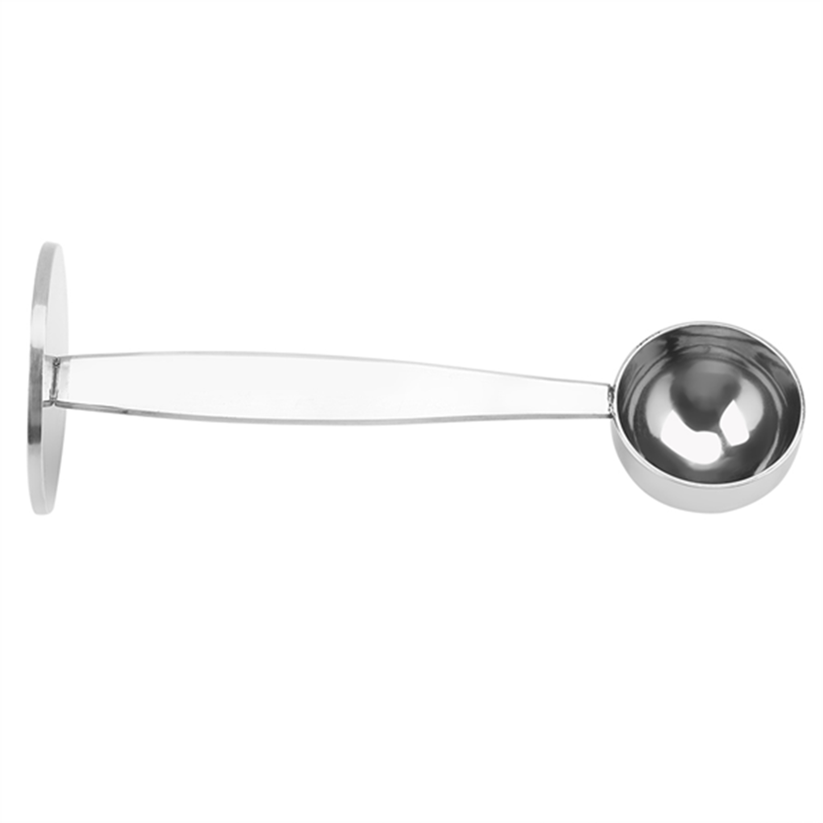 Cuchara medidora de apisonamiento de café, cuchara medidora de polvo de grano de café de acero inoxidable de doble propó