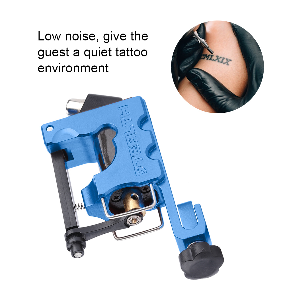 Alliage machine de tatouage rotatif shader liner colorant outil de maquillage permanent (bleu)