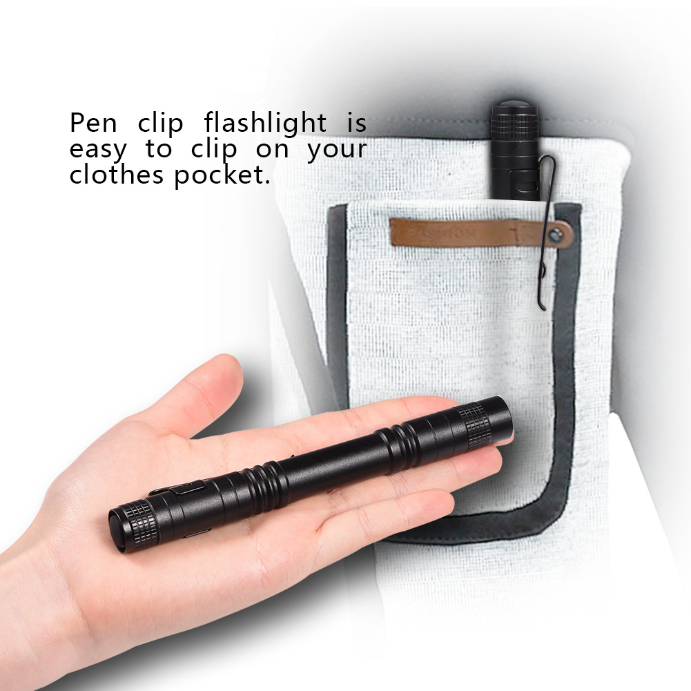 Mini Portable Led Pen Clip Lampe De Poche Haute Lumineuse Lampe Torche À Piles