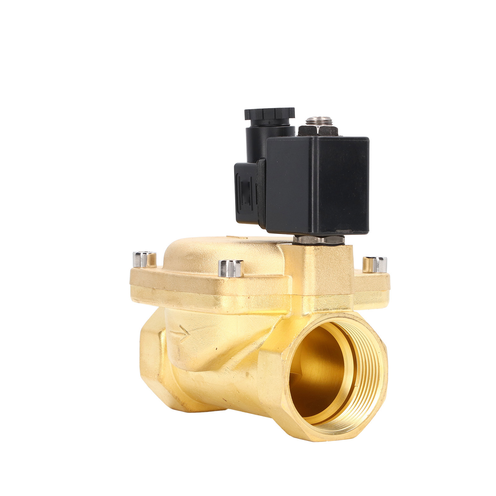 Vanne Magnétique 2/2 Voies En Laiton – Normalement Fermée – Du G1/8 Au G2 – Pour Air – EMC