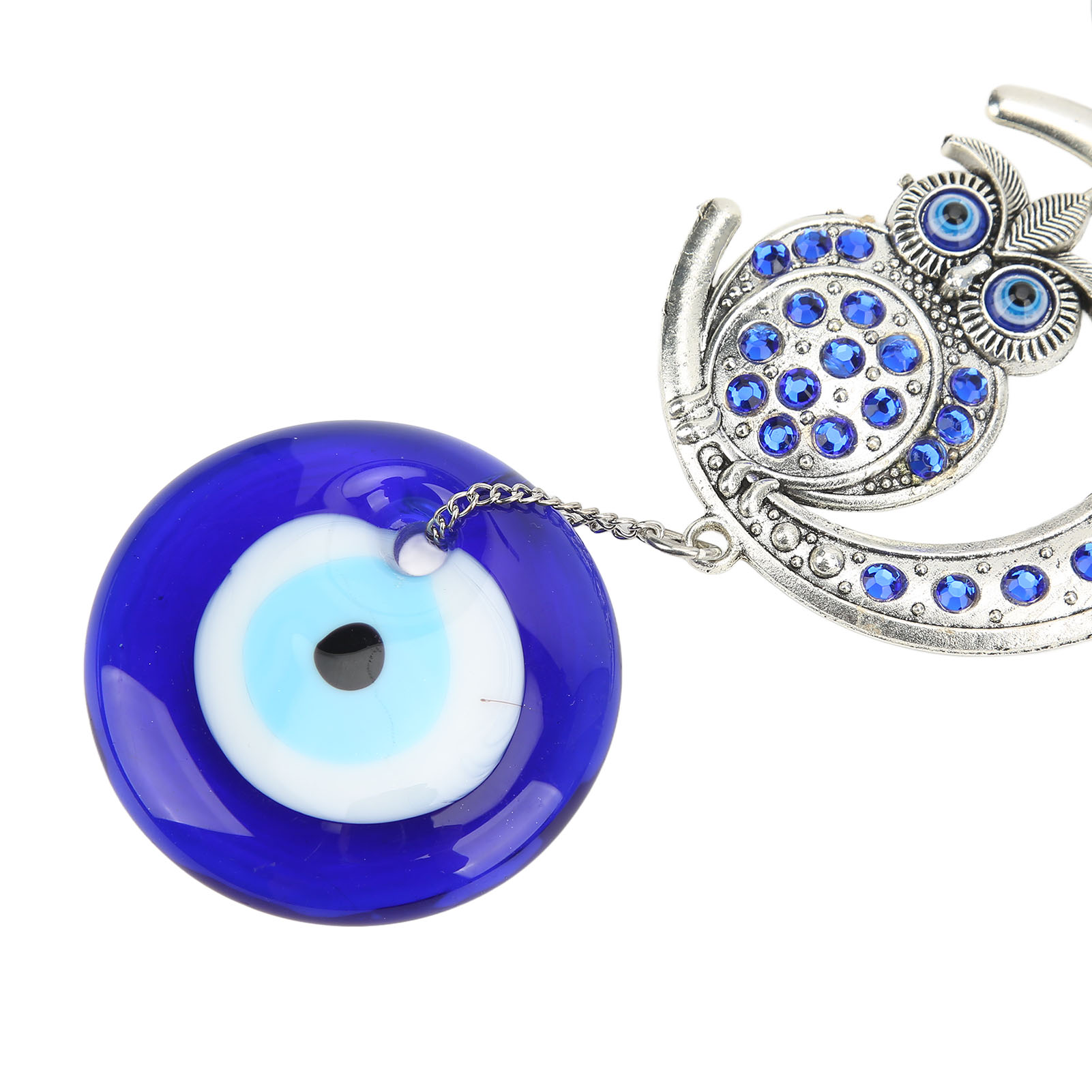 Pendentif Mauvais œil Bleu Hibou Et Lune – Décoration Et Protection, Idée Cadeau Originale - 8