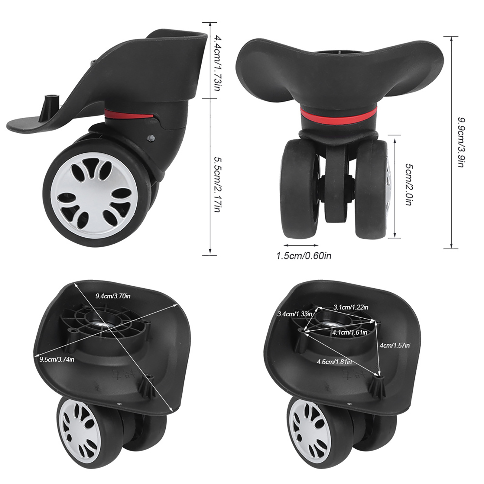Athalon Sac De Sport à Roulettes 55 Cm - Noir Minuit - Cabine Avion - Roues Skate Solides
