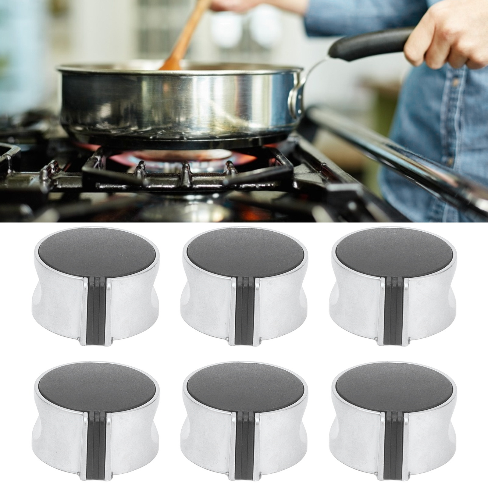 Tiardey 6 PCS Couvercle De Boutons De Plaque De Cuisson à Gaz