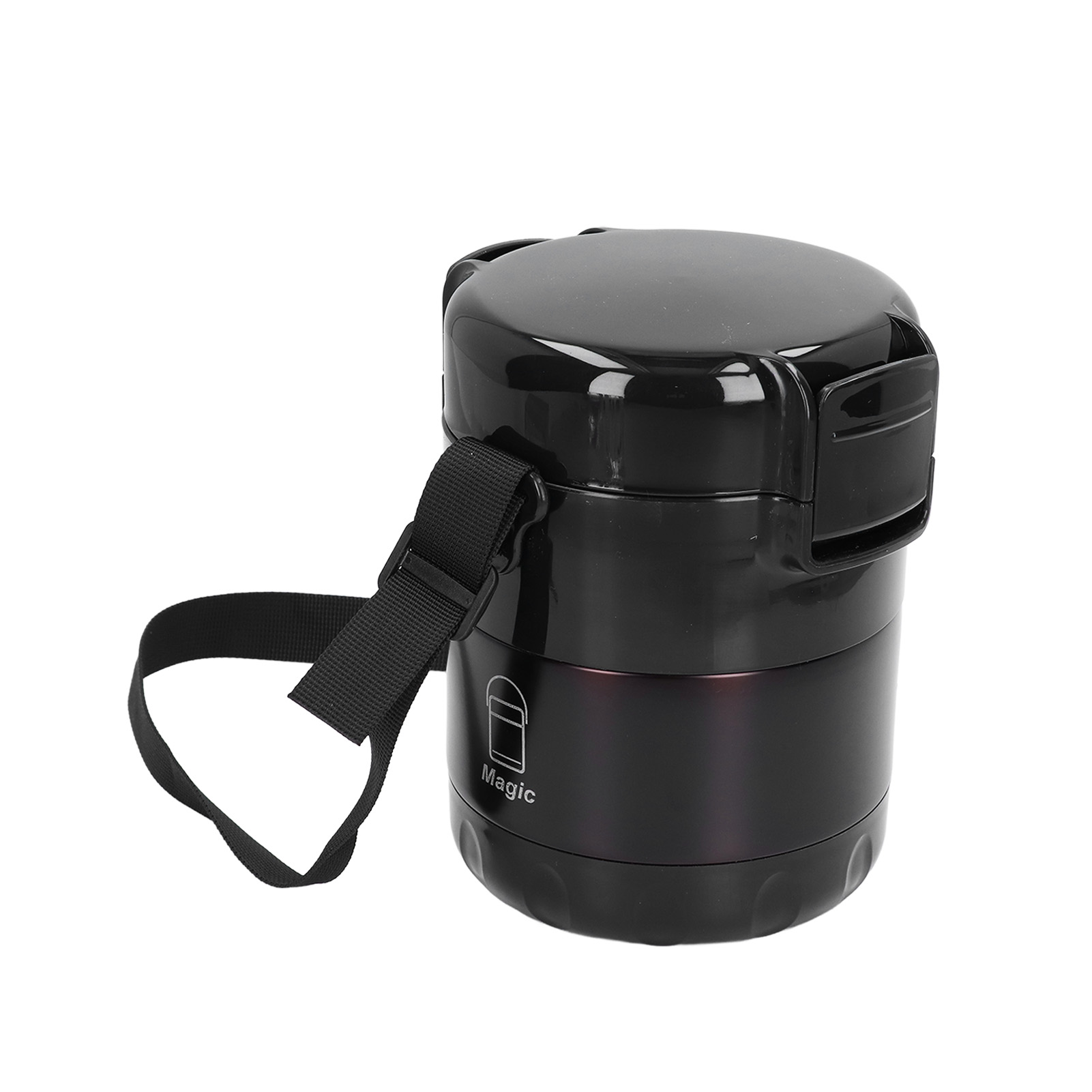 Boîte Repas Isotherme Agatige 2,3 L - 3 étages En Acier Inox 304 - Sous Vide - Sac Fourni - Idéale Travail, Pique-nique (Rouge) - 2