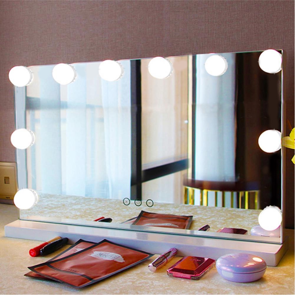 Le miroir de maquillage de LED allume la lumière décorative de miroir d'habillage de tons chauds/froids d'ampoule de Dimmable