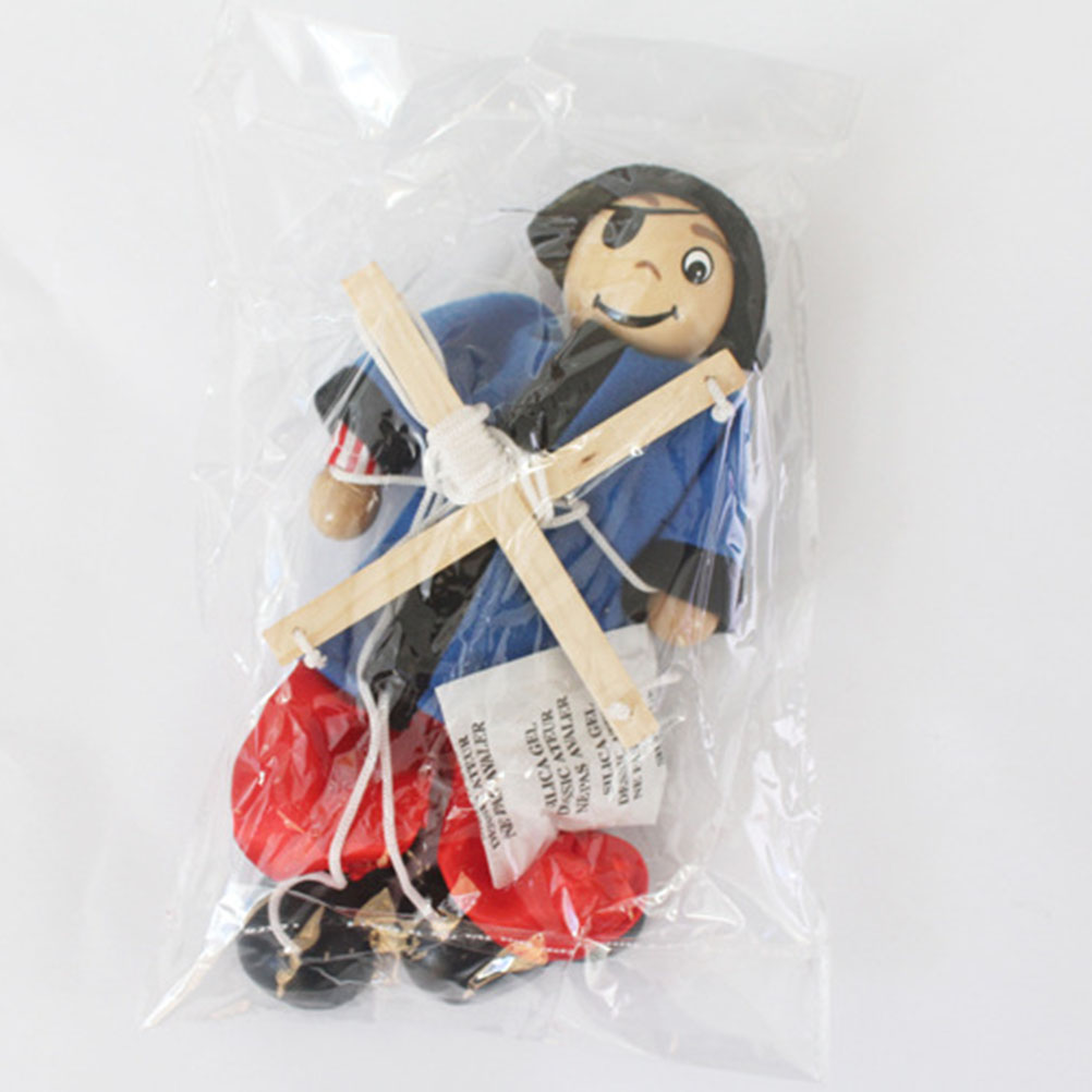 Set De 2 Marionetas De Madera Con Cuerda | Títeres De Payaso De 16x10x3 Cm | Colores Mixtos | Juguete Creativo Para Espectáculos Y Reuniones | Regalo Para Niños
