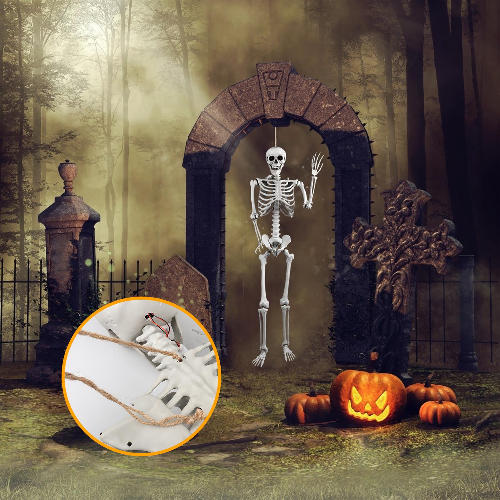 Grusel-Deko Für Halloween: 91,4 Cm Skelett Mit Beweglichen Gelenken | Zum Aufhängen Im Garten, Haus & Hof