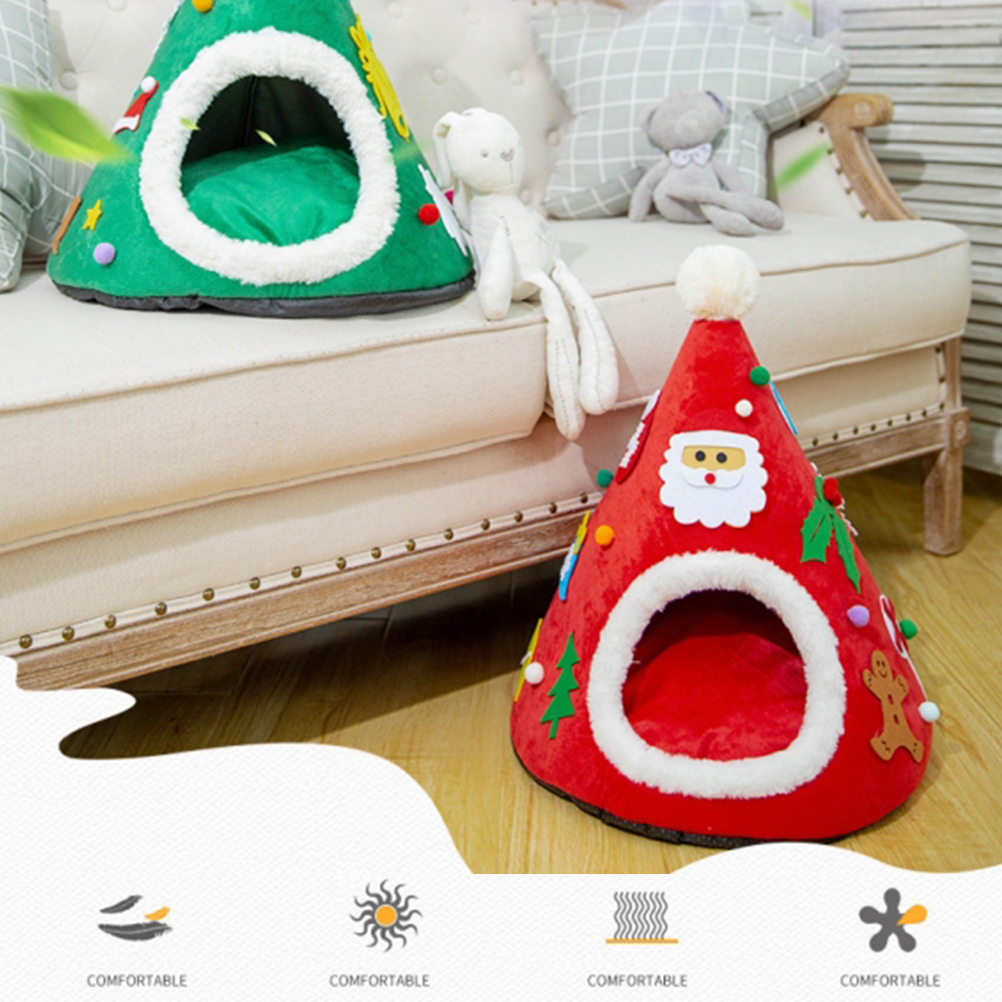 Lit Pour Chien Traîneau De Noël - 68 X 38 X 28 Cm - Peluche Festive