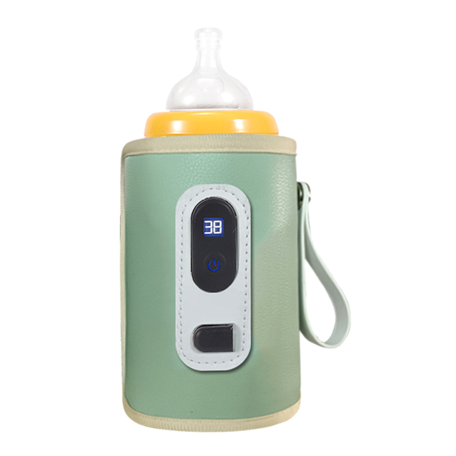 数显暖奶器 家用加热奶器 恒温户外便携式温奶器 婴儿通用奶瓶保温套（墨西哥专卖）（无样品走流程）清爽皮粉/五档温控+数据线（精美彩盒）