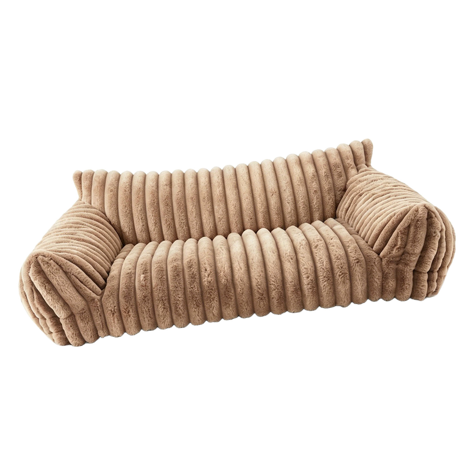Washable Pet Sofa Bed (Brown, S)