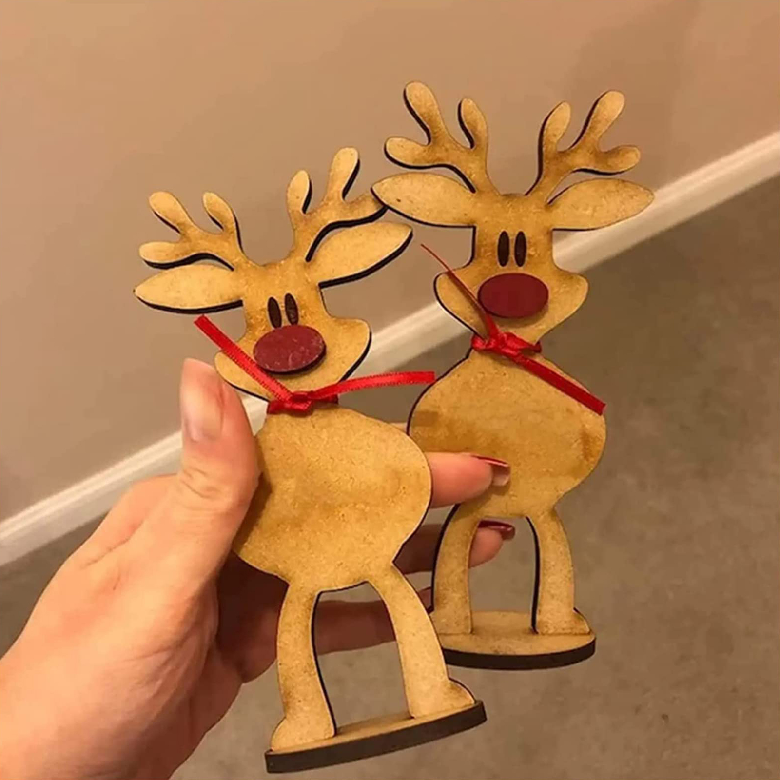 Produktbild von KUAHAI 2 Stück Messing Rentier Skulptur Gold Tier Statue Reines Kupfer Handwerk Weihnachten Hirsch Dekoration Kristall Hirsch Zuhause Wohnzimmer Schlafzimmer Dekorationen (Gold