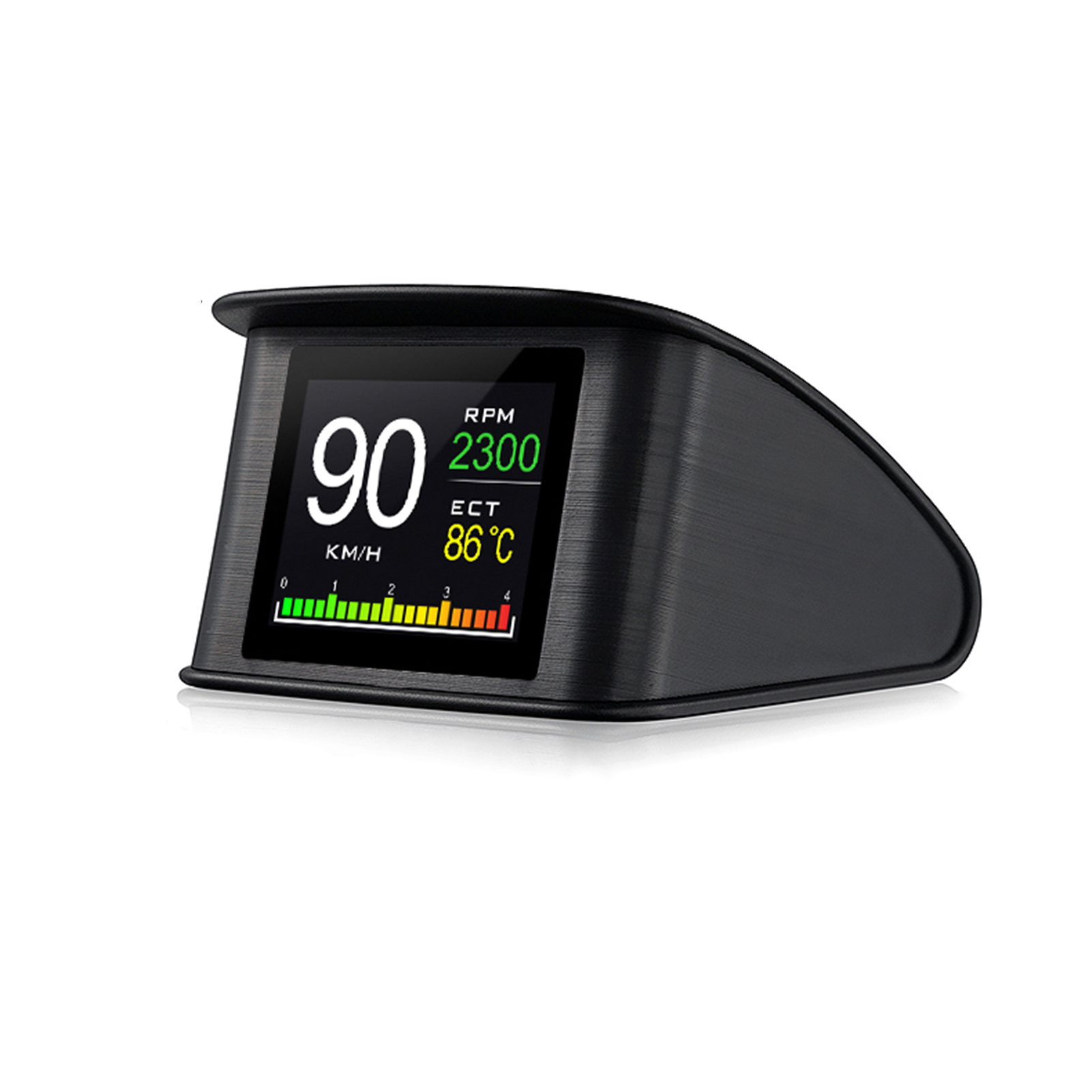 [通拓商品]P10 OBD 抬头显示器 OBDII车速表 功能：速度/转速/水温/电压/油耗/单次行驶里程等 超速报警/水温报警/电压报警/转速报警 中文简体/中文繁体/英语