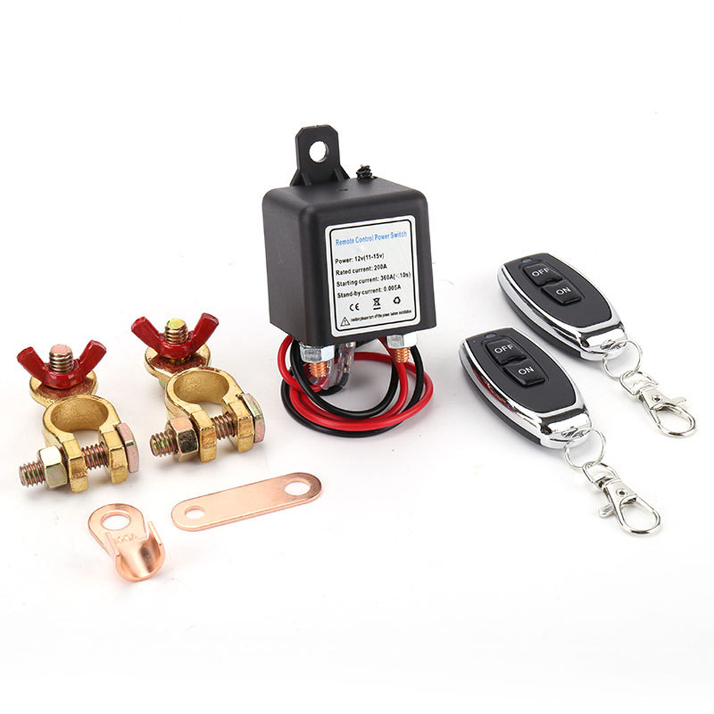 [通拓商品]200A 12V24V汽车电瓶防漏电跑电继电器车用遥控断电开关  12V 200A