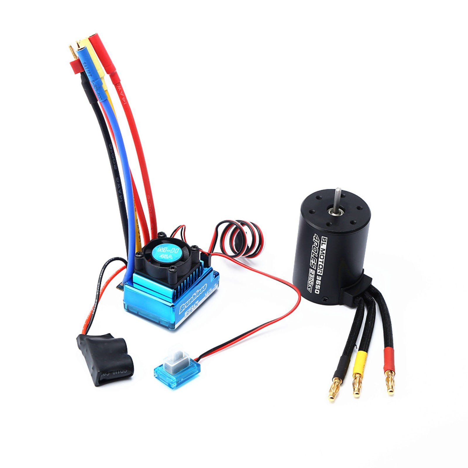 [通拓商品]3个起订 新款3650车用无刷电机黑色2300KV(带标)+60A无刷电调蓝色KSX4164+KSX3454
