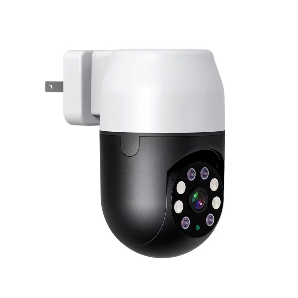 [通拓商品]1080P一体式灯泡摄像机 插入式室内无线家用摄像机WiFi云台摄像机360度室内摄像机 红外夜视 运动检测 双向音频 美规