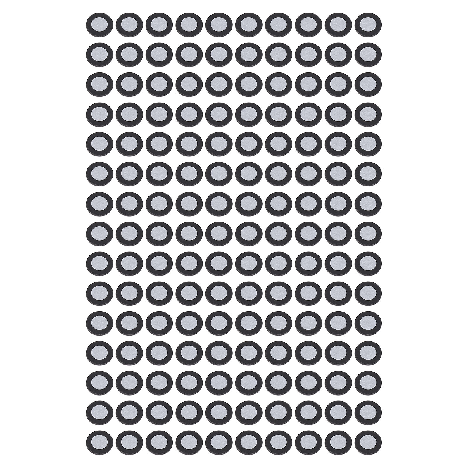 150pcs 3D扫描反光标识 磁性标记点 内径6mm，外径10mm  用于钣金零件，精确的光学跟踪和3D扫描