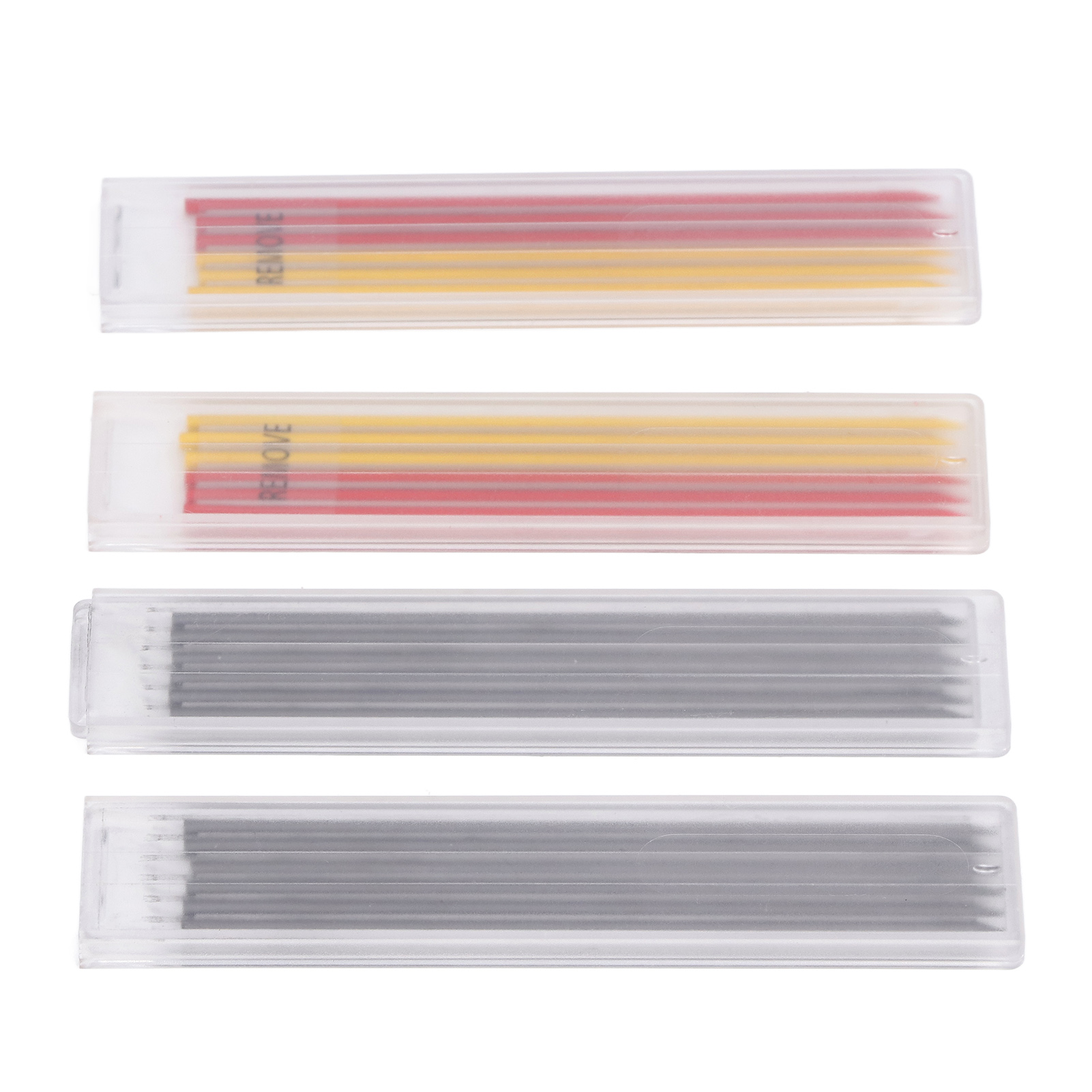 24PCS 木工划线笔笔芯套装（供应商套装：2.8mm红黄笔芯（3红3黄）*2+2.8mm黑色笔芯*2）