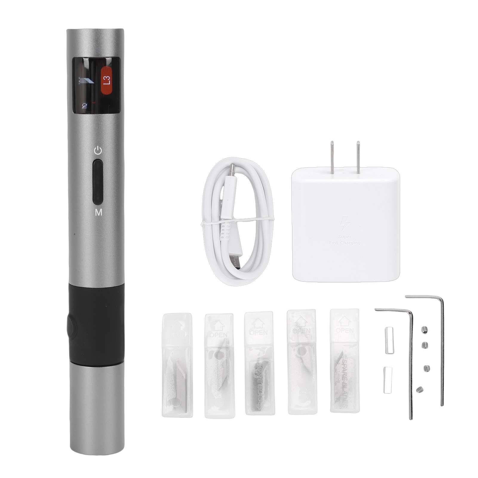 40KHz手持超声波切割刀 小型便携塑料PCB碳纤维DIY电动切割工具（ 100-240V） 美规