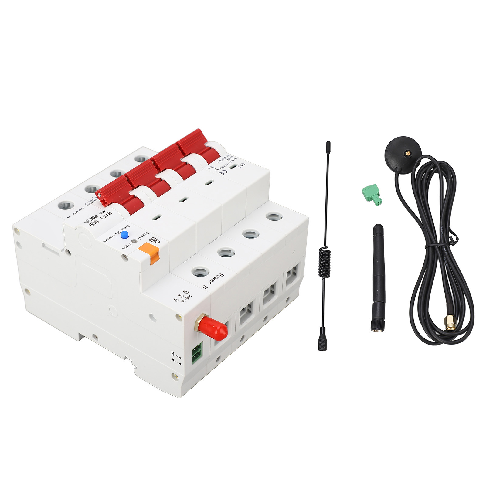 涂鸦WiFi+RS485计量断路器4P 手机无线遥控智能空开电源总闸电量统计AC400V 50/60HZ 63A