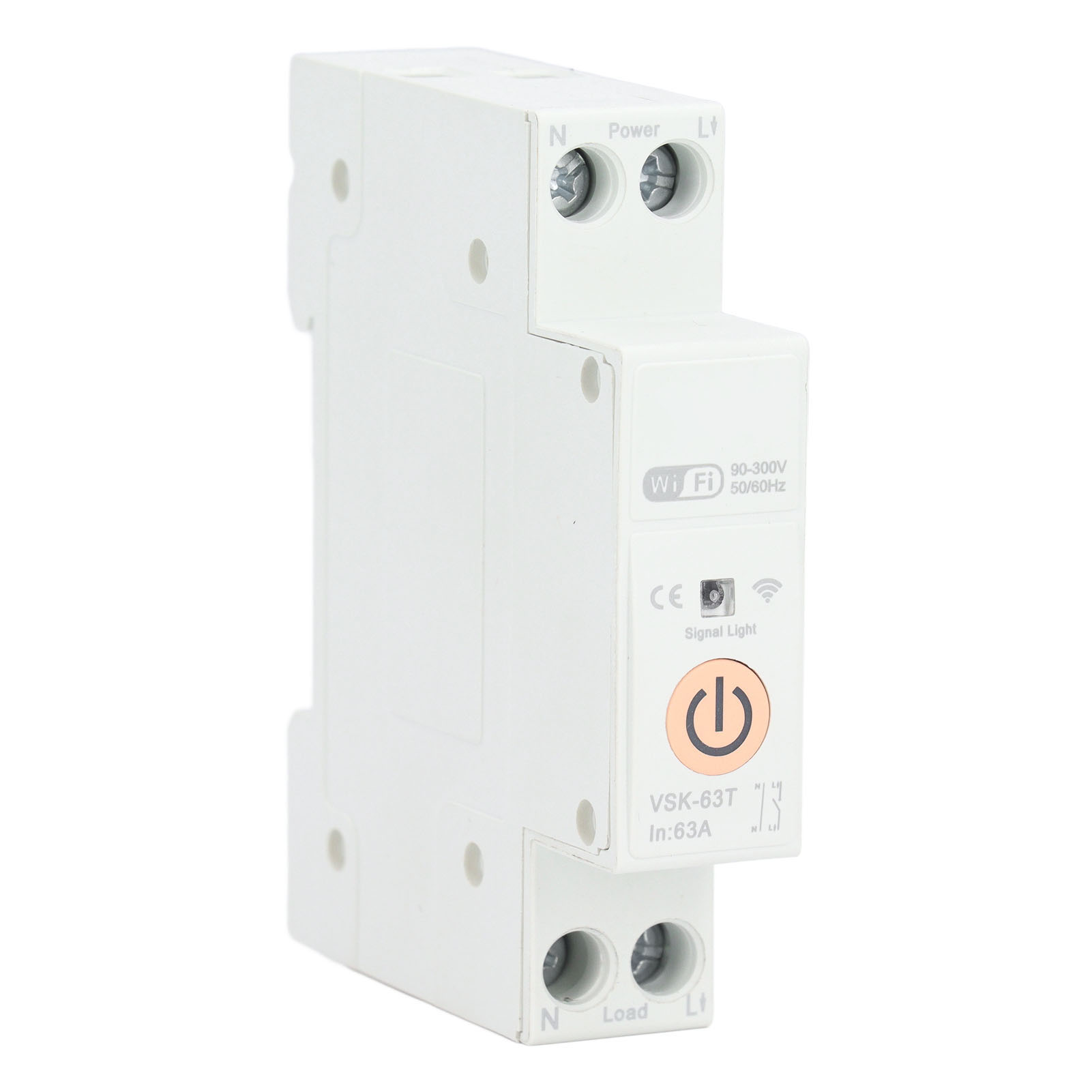 90V-300V 普通不带计量 WiFi智能开关断路器，用于涂鸦智能家居无线遥控开关的功率计量定时继电器 63A