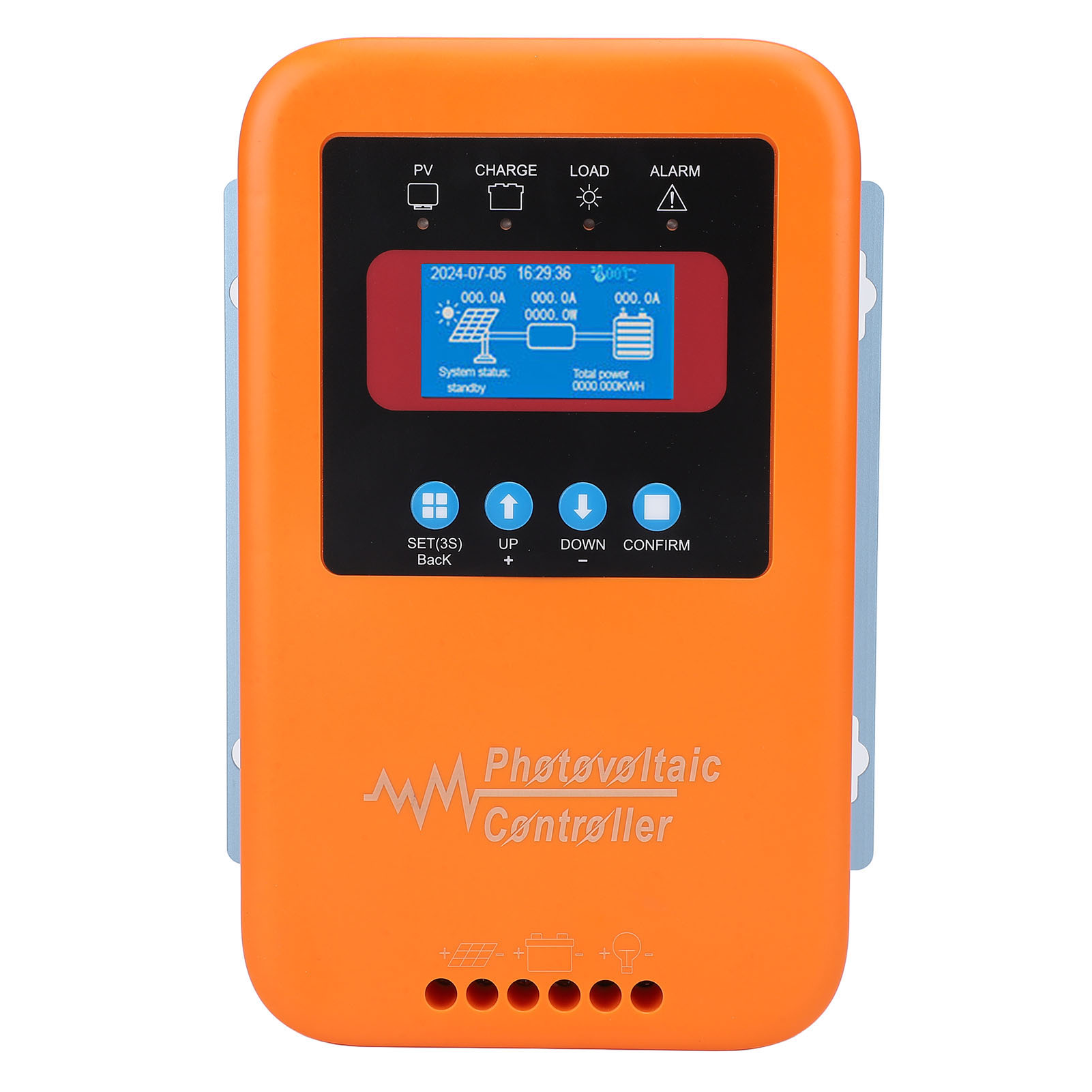 MPPT 太阳能充电控制器  12V/24V/36V/48V 太阳能电池板调节器充电控制器  80A自动太阳能充电控制器  LCD 背光显示屏  适用于密封铅酸充液凝胶和锂电池