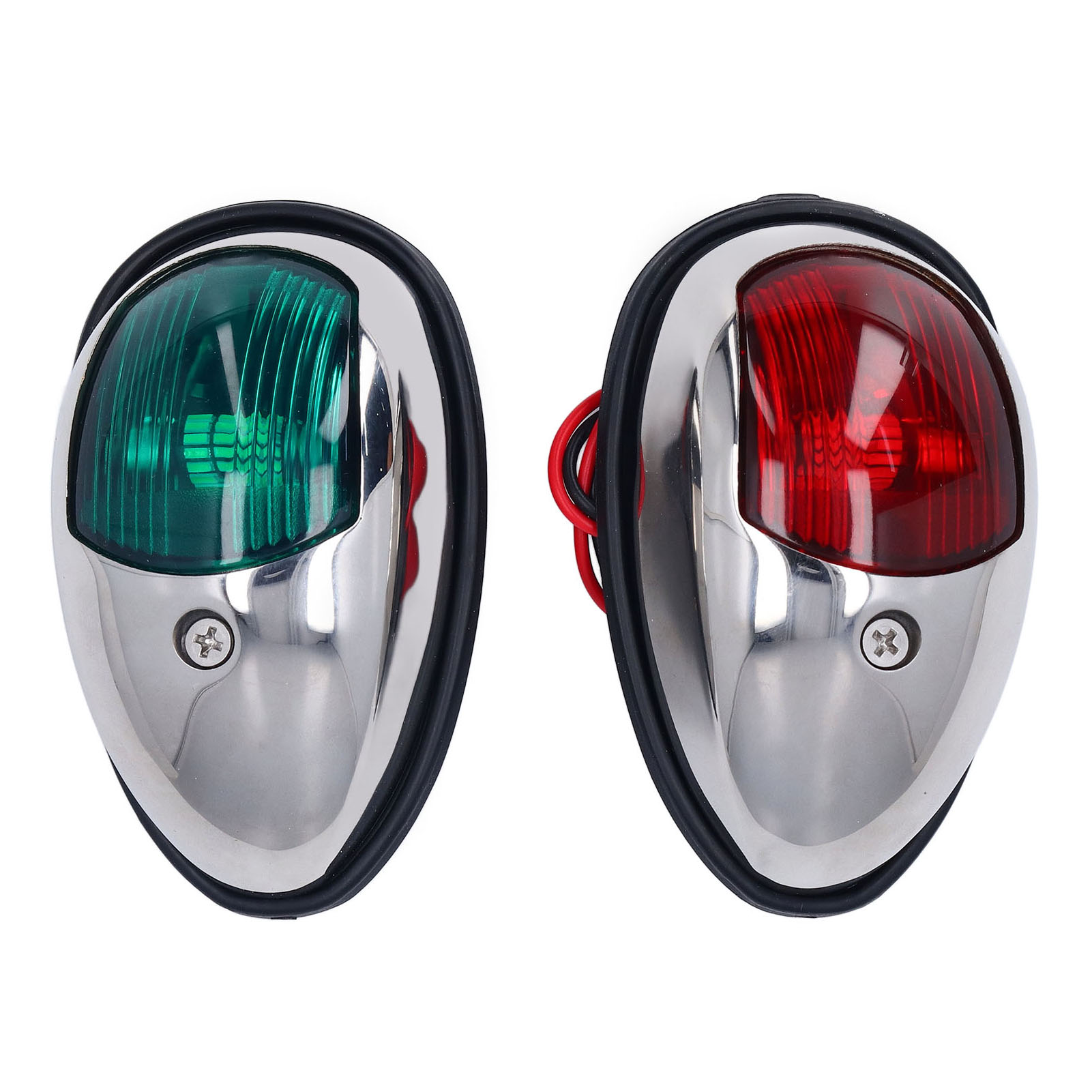 DC12V/24V 1.2W左右舷灯一体警示灯 海洋级SS316不锈钢材质 112.5&deg; USCG 2NM 灯珠可以更换