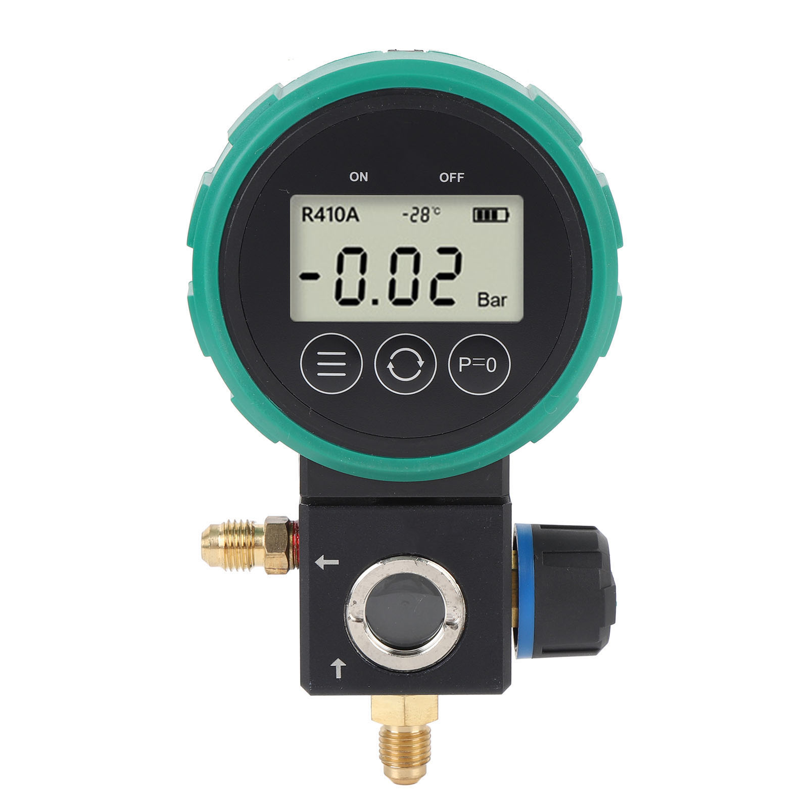 低压HVAC测量仪 数字式冷媒压力测量仪 空调加氟压力表 制冷剂压力表【不带电池发货】
