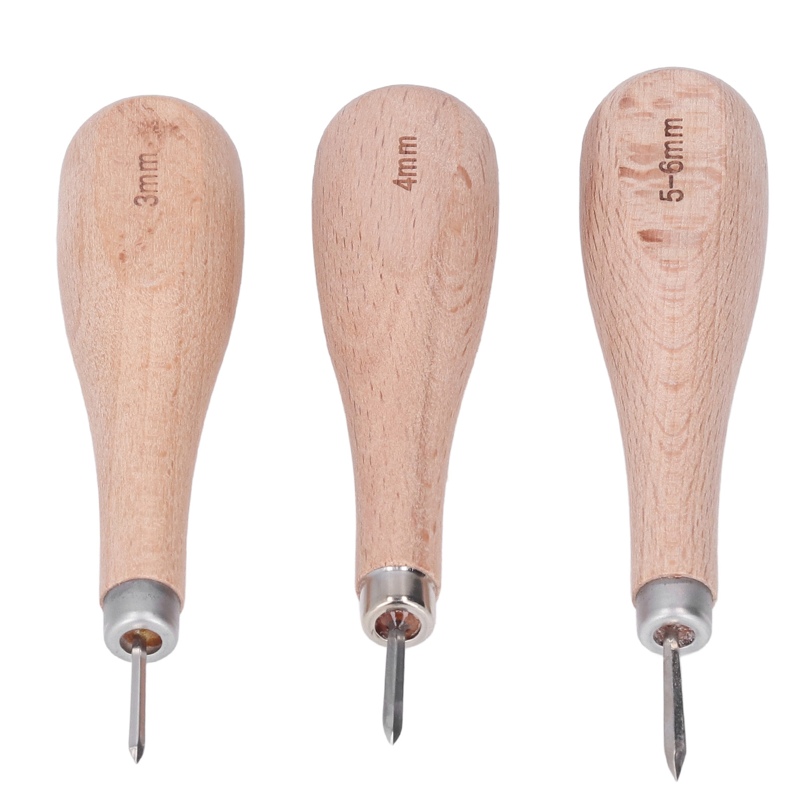 皮革工具皮具制作皮革锥子菱锥菱形钻孔器扩孔配合菱斩（下单只下3mm，4mm，5-6mm，三个组合一起卖）