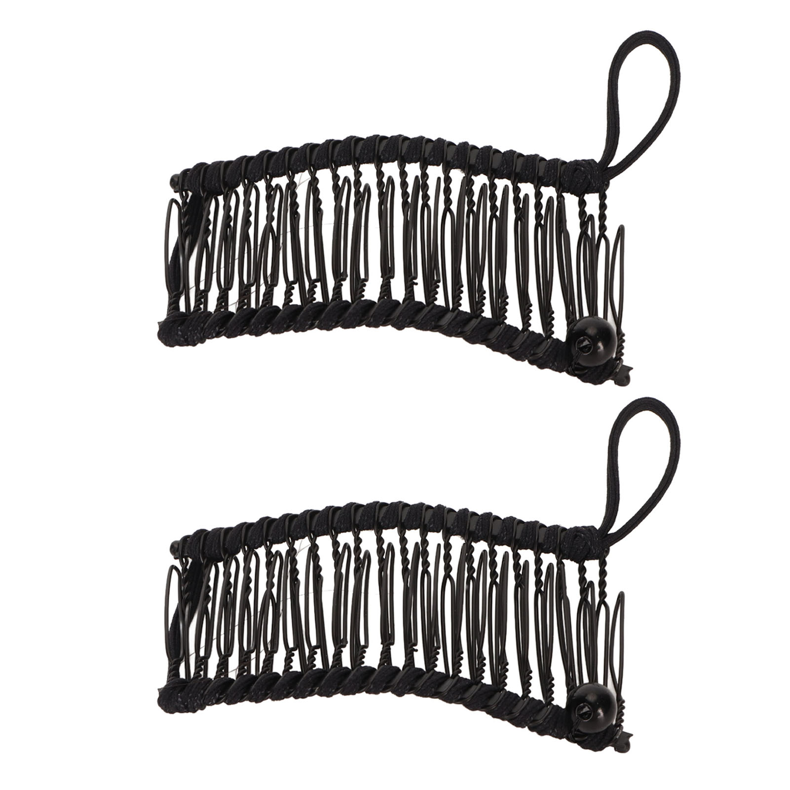 2pcs 香蕉发夹盘发器时尚插梳Banana Hair Clip懒人盘发器灰色