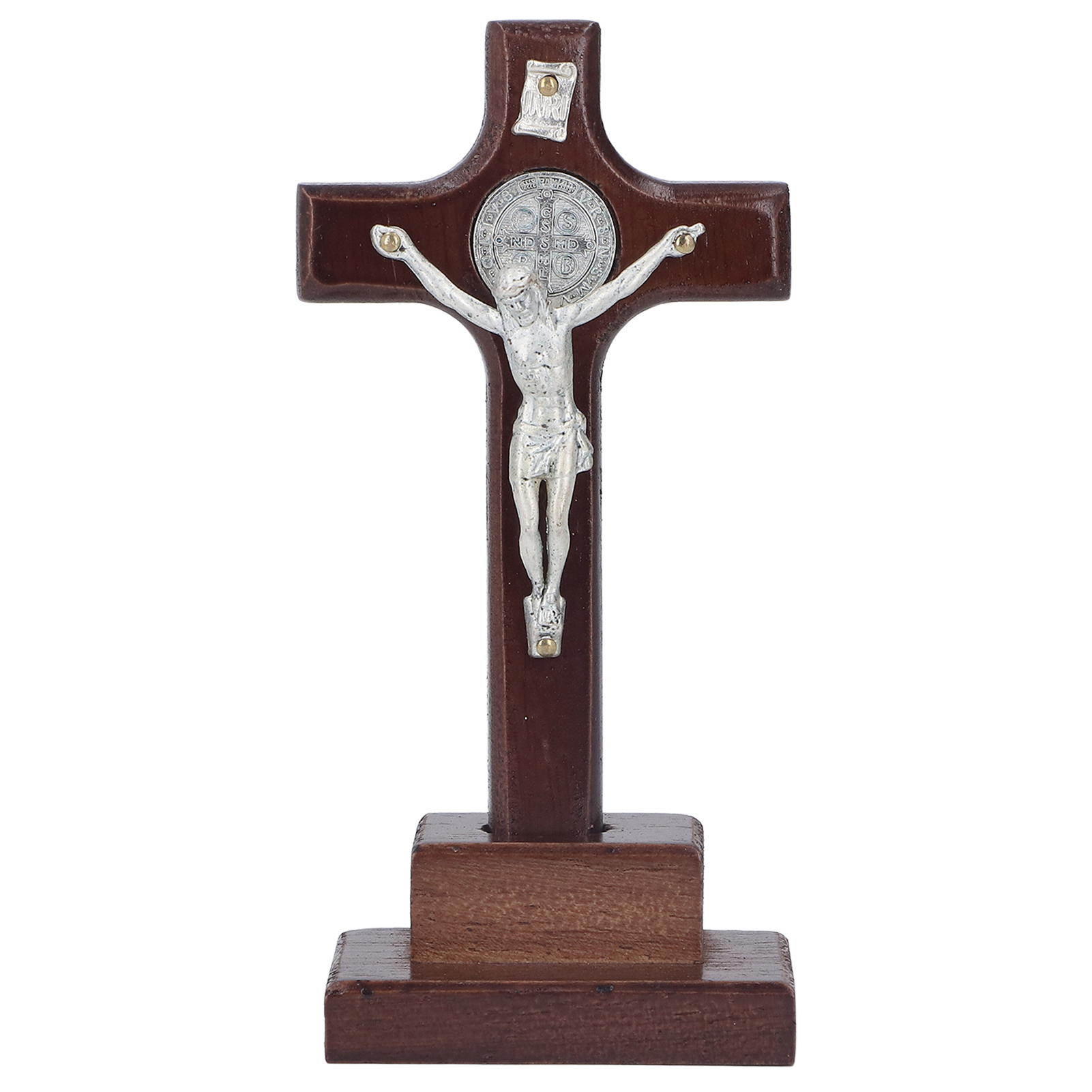 木制耶稣受难十字架装饰 宗教祈祷用品 桌面祈祷装饰十字架 （SM-RF05）