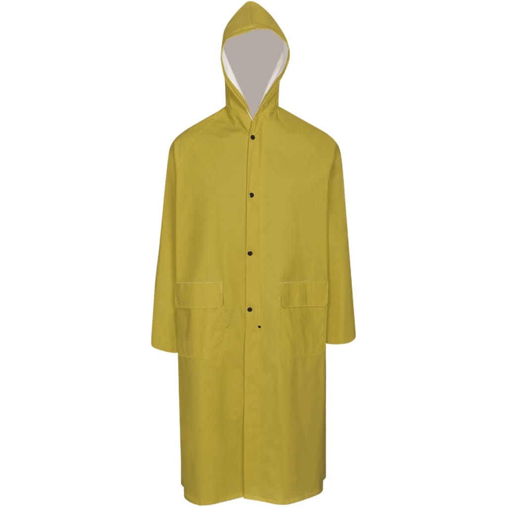 长雨衣带帽防水重型黄色XXL/德国海外仓一件代销vidaXL/成本价9.38欧元