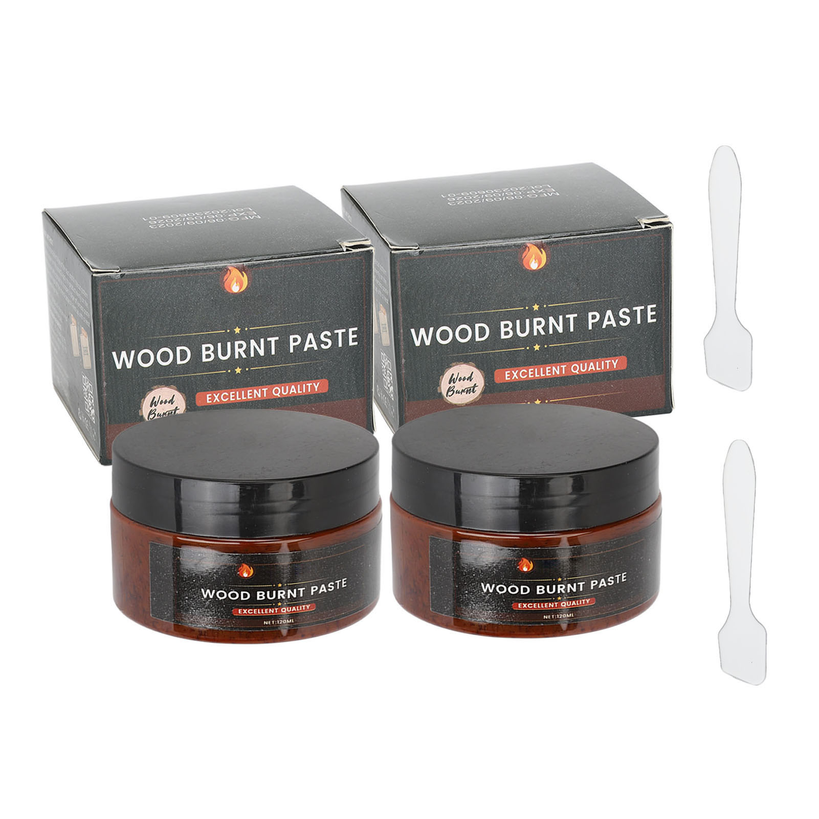 （拍包装，首图放带包装图）120ml*2木材燃烧膏 野营户外木材布料凝胶DIY烙画木材燃烧膏