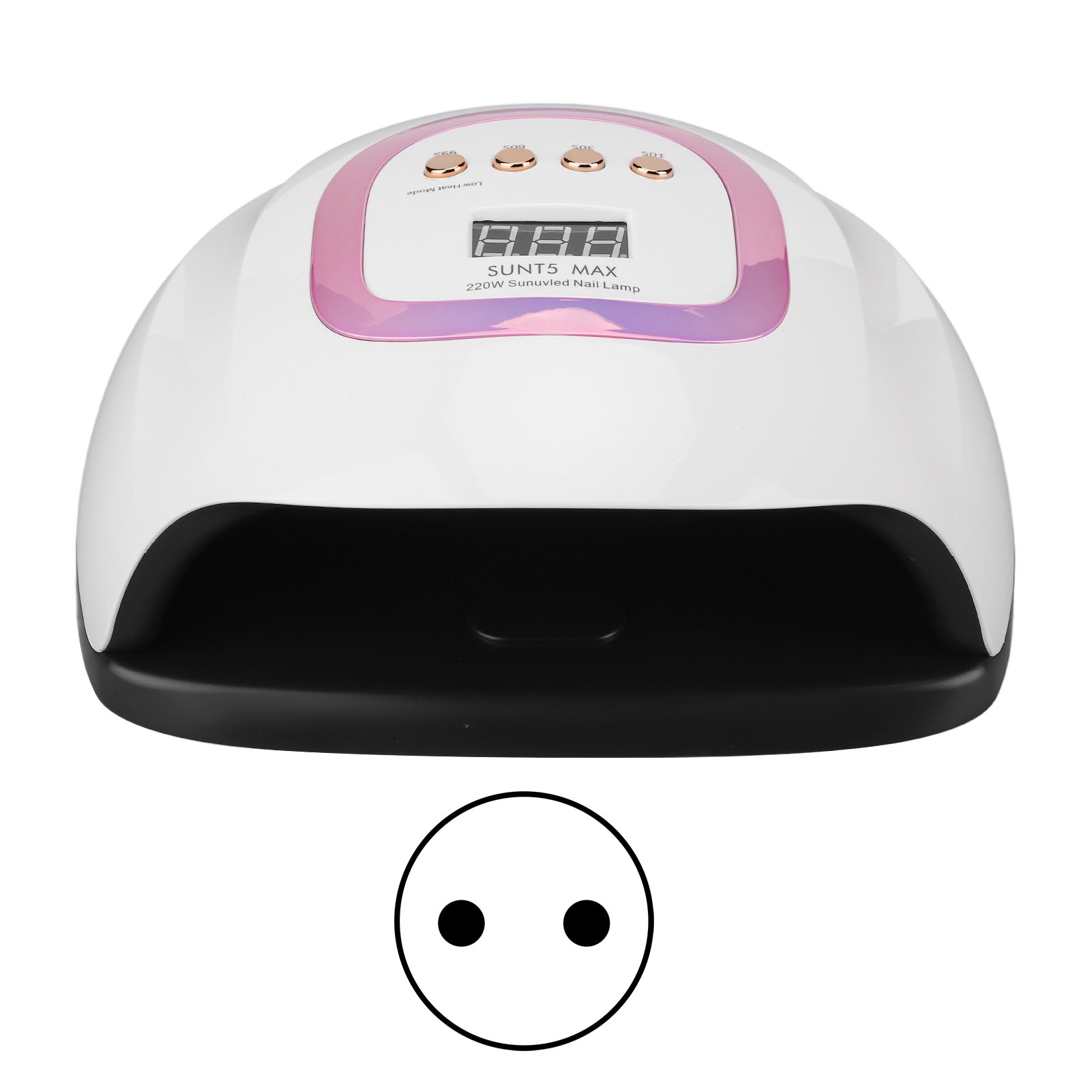 （已上传操作视频）SUN T5 MAX美甲机 美甲光疗灯 220W多档定时 57颗双光源灯珠红外感应（100~240V）欧规