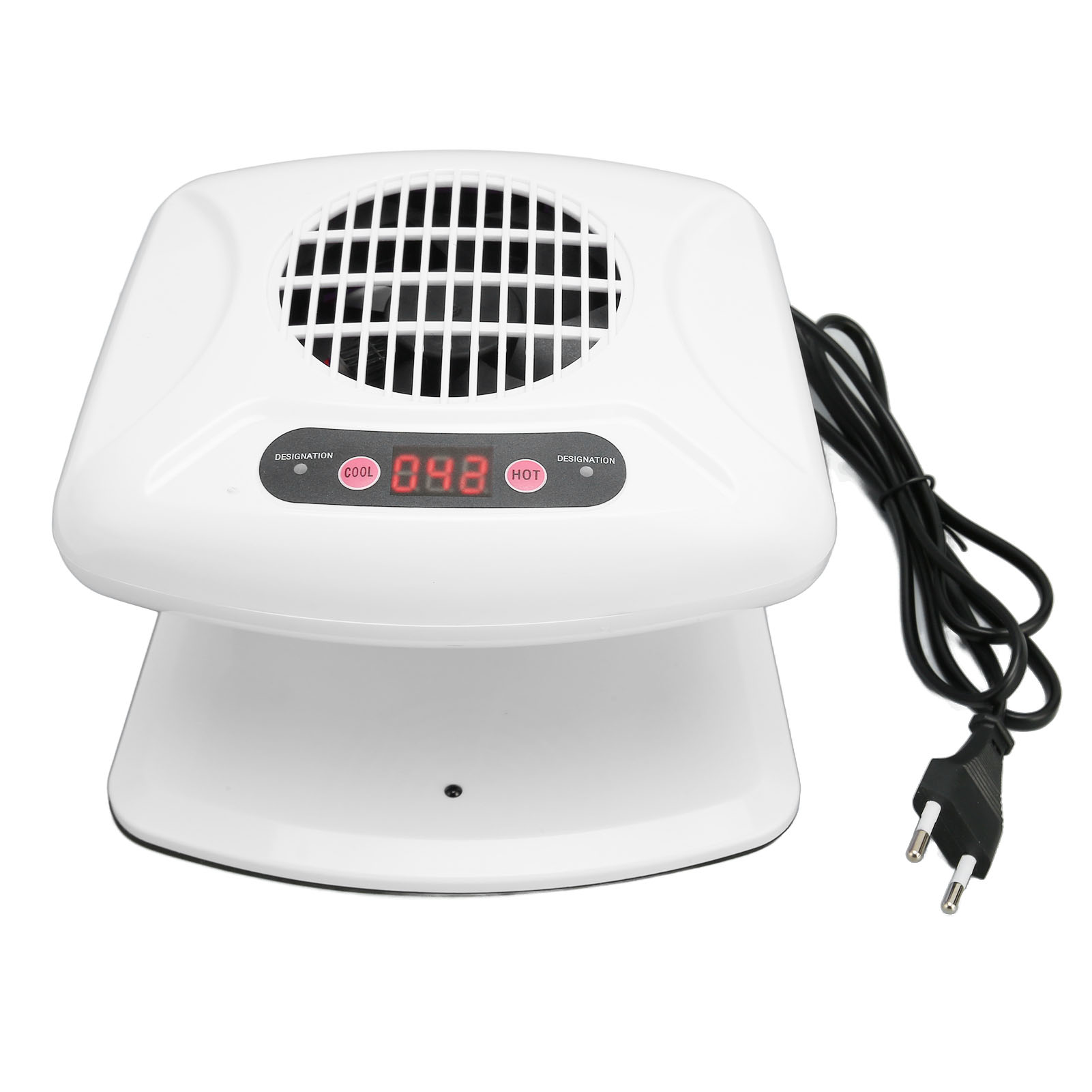单手感应美甲工具机器 冷暖风两用指甲油烘干机 白色英规220V