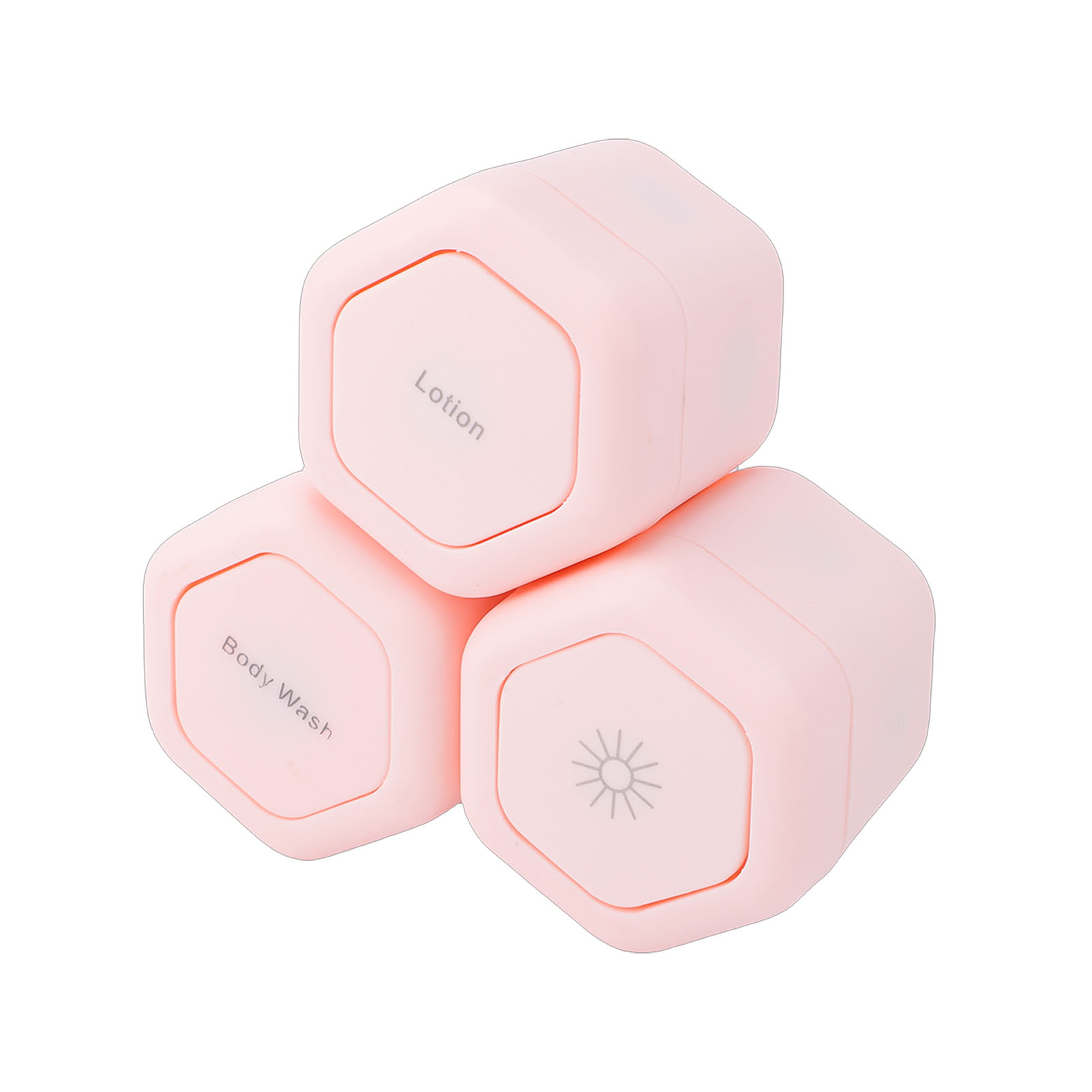 Magnetic Travel Capsules 【3件套】40ML大容量磁性六角分装罐 可拼接旅行护肤品收纳盒 旋盖防漏便携空罐 登机适用 蓝色