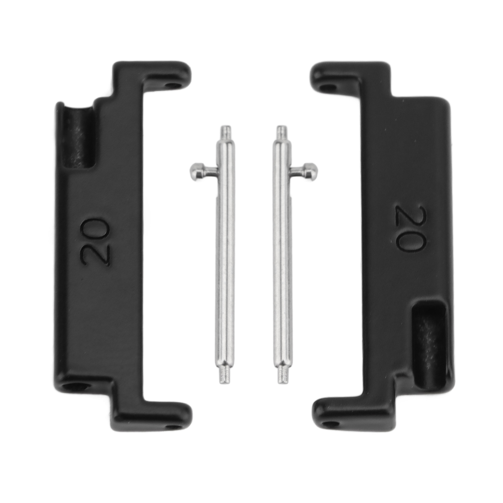 金属表带适配器适用于华为/三星/华米 20-22mm 手表连接器带 一对开关生耳 工具扣连接 22 毫米表带适用 华为/三星/华米 20-22mm 配件 金色一对