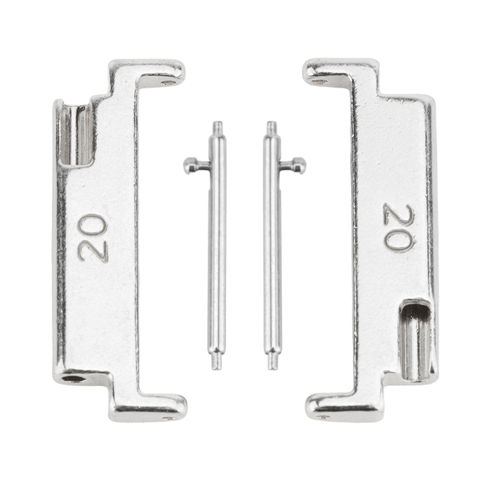 金属表带适配器适用于华为/三星/华米 20-22mm 手表连接器带 一对开关生耳 工具扣连接 22 毫米表带适用 华为/三星/华米 20-22mm 配件 金色一对