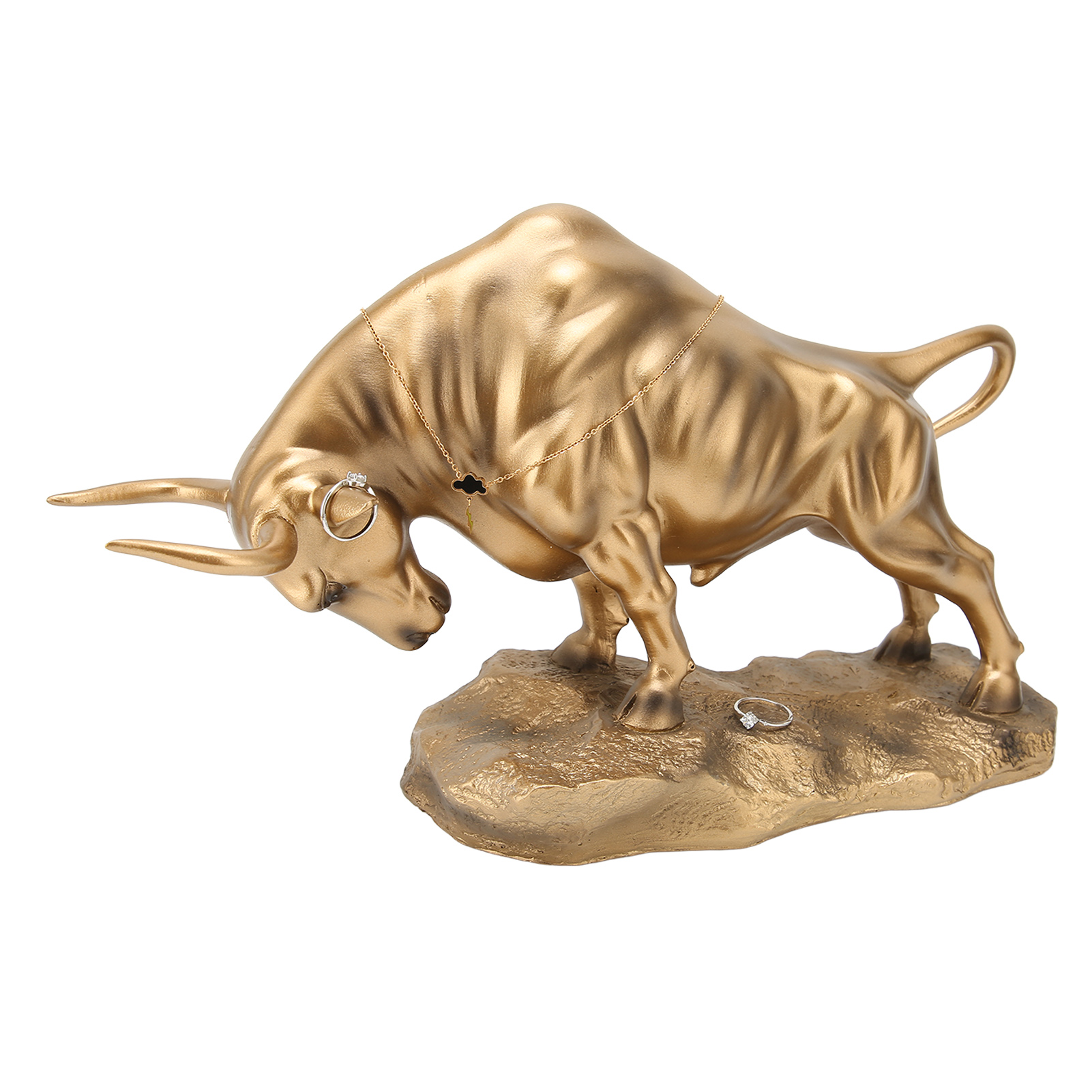 招财金牛创意摆设 创意首饰挂件 牛运亨通树脂摆件（采购下单7128H-01）